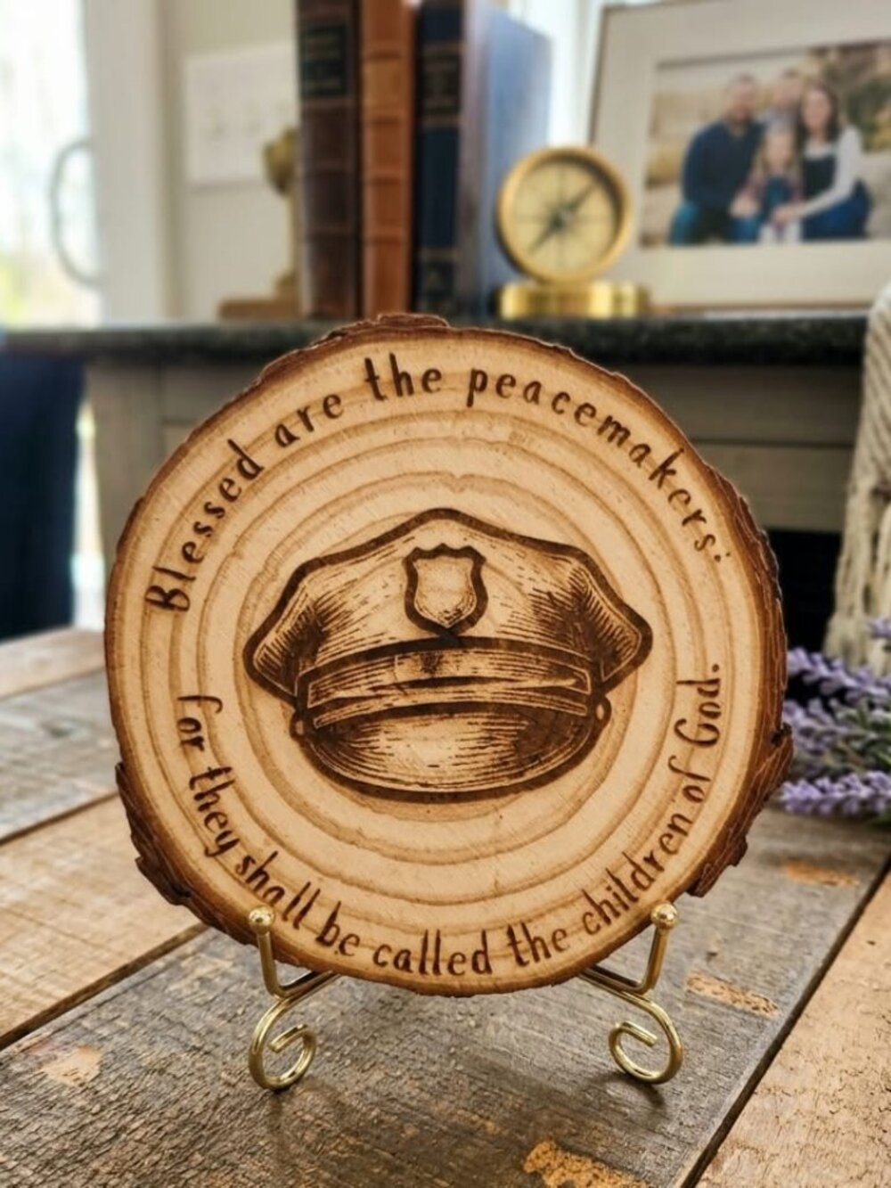 Police Offcer Wooden Sign Decor